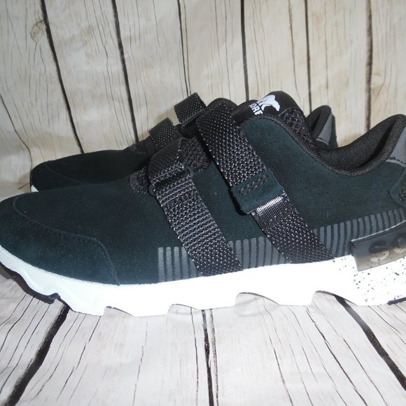 Sorel Kinetic Lite Strap Black Suede Casual Logo Running Cushion Sneakers Shoes - Picture 12 of 16